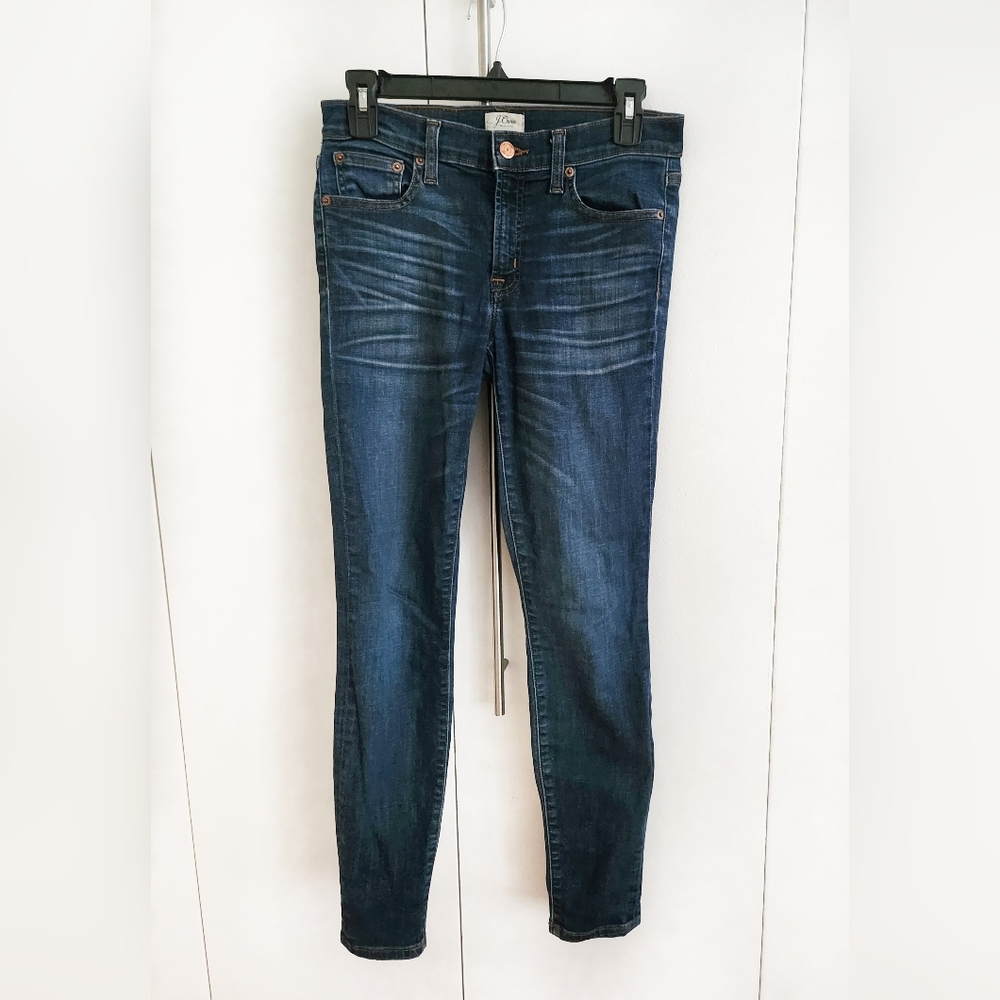 J Crew Women's Toothpick Jeans Dark Wash Size 27